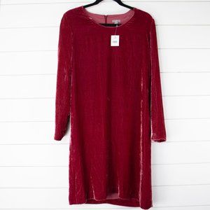NEW J Jill Shift Dress Crushed Velvet Velour